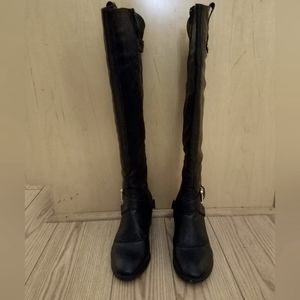 Used Venus Black Equestrian style Tall Boots, size 6